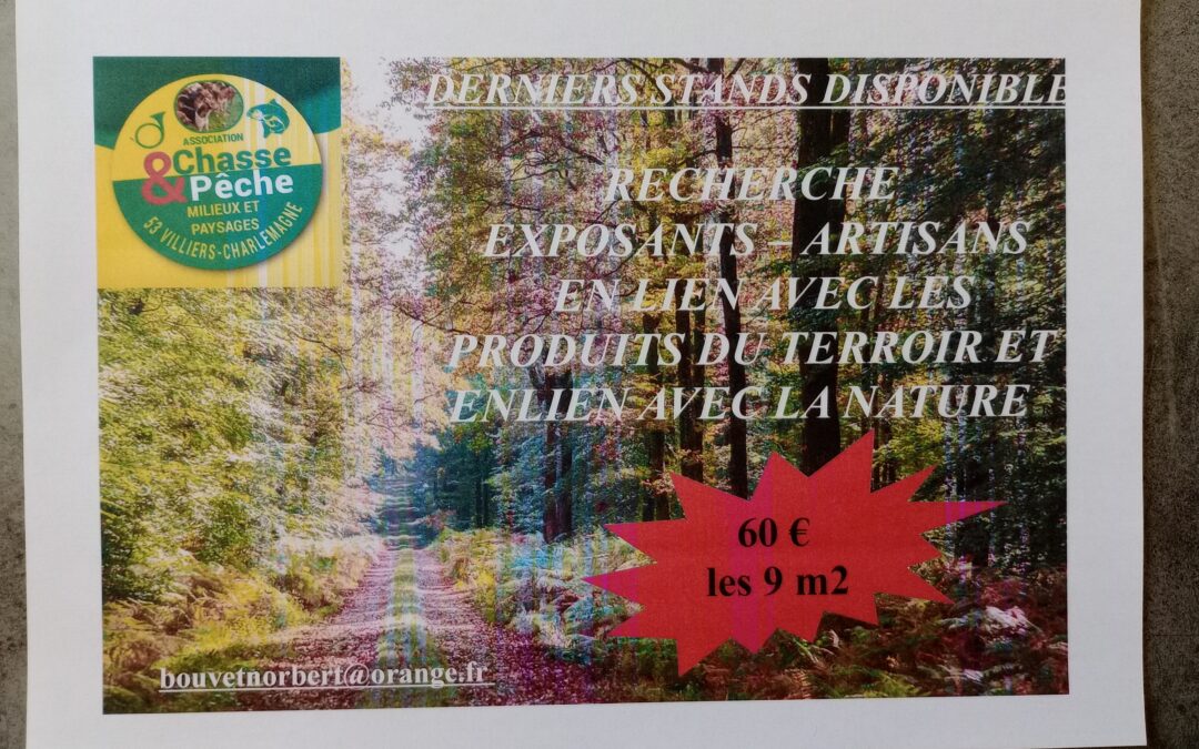 Recherche EXPOSANTS – ARTISANS, il est encore temps